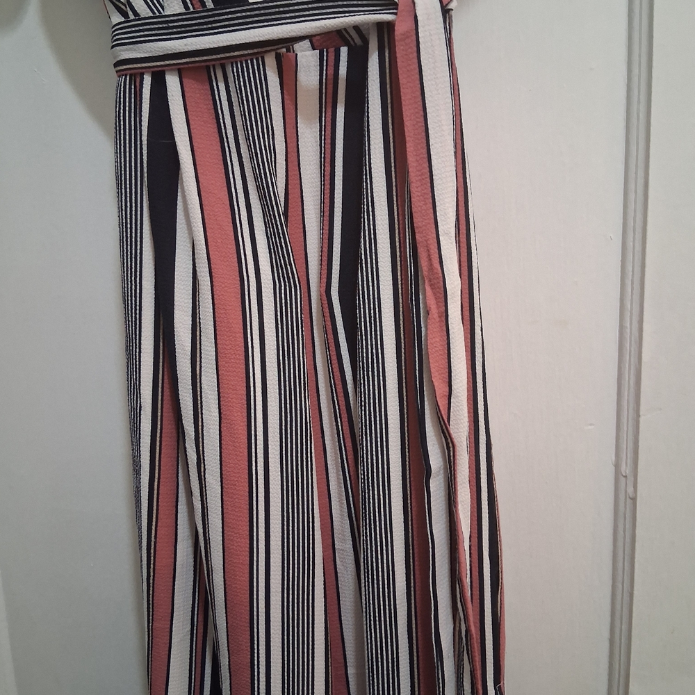 Monteau Pink and Black Striped Jumpsuit - Picture 8 of 10